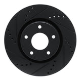 R1 Concepts 10-14 Renault SAFRANE (Mexico) Front Left Drilled & Slotted Black Brake Rotor by R1 Concepts RNC-633-92039L