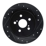 R1 Concepts 09-15 Toyota Corolla (Mexico) Rear Right Drilled & Slotted Black Brake Rotor by R1 Concepts RNC-633-92043R