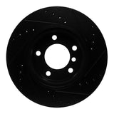 R1 Concepts 05-07 BMW 120i (Mexico) Front Left Drilled & Slotted Black Brake Rotor by R1 Concepts RNC-633-92046L