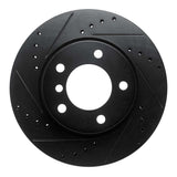 R1 Concepts 05-07 BMW 120i (Mexico) Front Left Drilled & Slotted Black Brake Rotor by R1 Concepts RNC-633-92046L