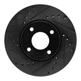 R1 Concepts 05-12 Fiat Stilo (Mexico) Front Left Drilled & Slotted Black Brake Rotor by R1 Concepts RNC-633-92050L