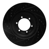 R1 Concepts 12-18 Chevrolet Colorado Front Right Drilled & Slotted Black Brake Rotor by R1 Concepts RNC-633-92064R