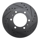 R1 Concepts 09-15 Toyota Hilux (Mexico) Front Right Drilled & Slotted Black Brake Rotor by R1 Concepts RNC-633-92069R