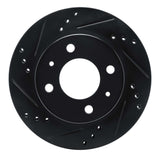 R1 Concepts 98-12 Dodge ATOS (Mexico) Front Left Drilled & Slotted Black Brake Rotor