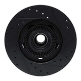 R1 Concepts 06-12 Ford Ranger (Mexico) Front Left Drilled & Slotted Black Brake Rotor by R1 Concepts RNC-633-92086L