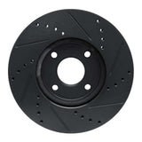 R1 Concepts 13-16 Ford Ecosport (Mexico) Front Left Drilled & Slotted Black Brake Rotor by R1 Concepts RNC-633-92087L