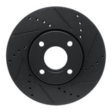R1 Concepts 13-16 Ford Ecosport (Mexico) Front Right Drilled & Slotted Black Brake Rotor by R1 Concepts RNC-633-92087R