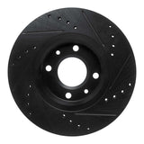 R1 Concepts 03-25 Peugeot Partner (Mexico) Front Left Drilled & Slotted Black Brake Rotor by R1 Concepts RNC-633-92090L