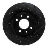 R1 Concepts 03-25 Peugeot Partner (Mexico) Front Right Drilled & Slotted Black Brake Rotor by R1 Concepts RNC-633-92090R