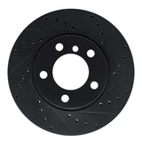 R1 Concepts 12-20 BMW 320I (Mexico) Front Right Drilled & Slotted Black Brake Rotor by R1 Concepts RNC-633-92099R