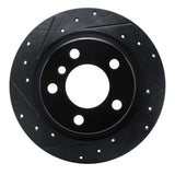 R1 Concepts 12-18 BMW 118i (Mexico) Rear Left Drilled & Slotted Black Brake Rotor by R1 Concepts RNC-633-92100L