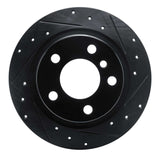 R1 Concepts 12-18 BMW 120i (Mexico) Rear Right Drilled & Slotted Black Brake Rotor by R1 Concepts RNC-633-92100R