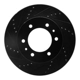 R1 Concepts 06-10 Hummer H3T Front Left Drilled & Slotted Black Brake Rotor by R1 Concepts RNC-633-93000L