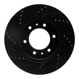 R1 Concepts 06-10 Hummer H3T Front Right Drilled & Slotted Black Brake Rotor by R1 Concepts RNC-633-93000R
