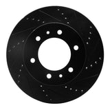R1 Concepts 06-10 Hummer H3T Front Right Drilled & Slotted Black Brake Rotor by R1 Concepts RNC-633-93000R