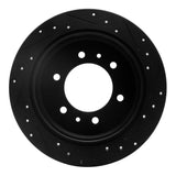 R1 Concepts 06-10 Hummer H3T Rear Left Drilled & Slotted Black Brake Rotor by R1 Concepts RNC-633-93001L