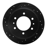R1 Concepts 06-10 Hummer H3T Rear Left Drilled & Slotted Black Brake Rotor by R1 Concepts RNC-633-93001L