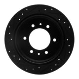 R1 Concepts 06-10 Hummer H3 Rear Right Drilled & Slotted Black Brake Rotor by R1 Concepts RNC-633-93001R