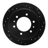 R1 Concepts 06-10 Hummer H3 Rear Right Drilled & Slotted Black Brake Rotor by R1 Concepts RNC-633-93001R
