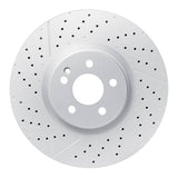 Dynamic Friction 2014-2019 Mercedes-Benz CLA45 AMG Front Drilled GeoSPEC Coated Rotor and Slotted (350x32 Vented) by Dynamic Friction Company 634-63151
