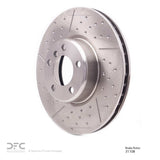 Dynamic Friction 2012-2021 BMW 120i (Mexico) Front Brake Rotor - Dimpled and Slotted (340x30 Vented) by Dynamic Friction Company 640-31108