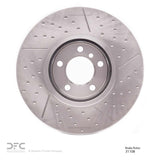 Dynamic Friction 2012-2021 BMW 120i (Mexico) Front Brake Rotor - Dimpled and Slotted (340x30 Vented) by Dynamic Friction Company 640-31108