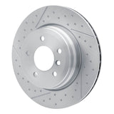 Dynamic Friction 2006-2013 BMW 328i Rear Brake Rotor - Dimpled and Slotted (324x22 Vented) by Dynamic Friction Company 640-31118
