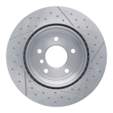 Dynamic Friction 2006-2013 BMW 328i Rear Brake Rotor - Dimpled and Slotted (324x22 Vented) by Dynamic Friction Company 640-31118