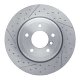 Dynamic Friction 2006-2013 BMW 328i Rear Brake Rotor - Dimpled and Slotted (324x22 Vented) by Dynamic Friction Company 640-31118