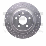 Dynamic Friction 2017-2019 MINI Cooper Clubman Rear Brake Rotor - Dimpled and Slotted (300x20 Vented) by Dynamic Friction Company 640-31158