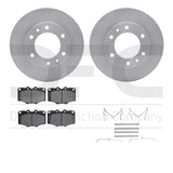 Dynamic Friction 1981-1985 Toyota 4Runner Front Rotors with Ultimate Duty Performance Brake Pads w/Hardware by Dynamic Friction Company 6412-76007
