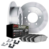 Dynamic Friction 1981-1985 Toyota 4Runner Front Rotors with Ultimate Duty Performance Brake Pads w/Hardware by Dynamic Friction Company 6412-76007