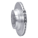 Dynamic Friction 2003-2017 Mercedes-Benz CLS400 Rear Left Dimpled & Slotted Silver Brake Rotor by Dynamic Friction Company 641-63053L
