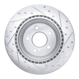 Dynamic Friction 2003-2017 Mercedes-Benz CLS400 Rear Left Dimpled & Slotted Silver Brake Rotor by Dynamic Friction Company 641-63053L