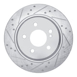 Dynamic Friction 2003-2017 Mercedes-Benz CLS400 Rear Left Dimpled & Slotted Silver Brake Rotor by Dynamic Friction Company 641-63053L