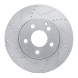 Dynamic Friction 2008-2015 Mercedes-Benz C200 (Mexico) Front Left Dimpled and Slotted Silver Brake Rotor by Dynamic Friction Company 641-63084L