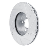 Dynamic Friction 2008-2015 Mercedes-Benz C200 (Mexico) Front Left Dimpled and Slotted Silver Brake Rotor by Dynamic Friction Company 641-63084L