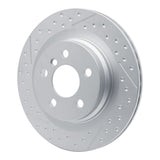 Dynamic Friction 2017-2019 MINI Cooper Clubman Rear GeoSPEC Coated Rotor - Dimpled and Slotted (300x20 Vented) by Dynamic Friction Company 644-31158