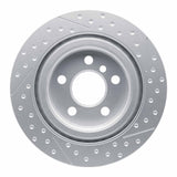 Dynamic Friction 2017-2019 MINI Cooper Clubman Rear GeoSPEC Coated Rotor - Dimpled and Slotted (300x20 Vented) by Dynamic Friction Company 644-31158