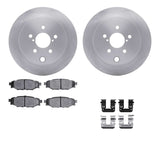 Dynamic Friction 2012-2023 Subaru XV Crosstrek Rear Rotors with 5000 Advanced Brake Pads w/Hardware by Dynamic Friction Company 6512-13165
