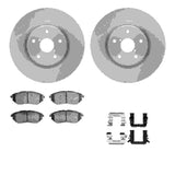 Dynamic Friction 2006-2021 Subaru B9 Tribeca Front Rotors with 5000 Advanced Brake Pads w/Hardware by Dynamic Friction Company 6512-13202