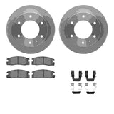 Dynamic Friction 1988-1995 Isuzu Pickup Rear Rotors with 5000 Advanced Brake Pads w/Hardware by Dynamic Friction Company 6512-37021