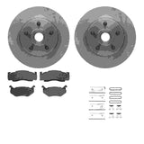 Dynamic Friction 1973-1989 Chrysler Cordoba Front Rotors with 5000 Advanced Brake Pads w/Hardware by Dynamic Friction Company 6512-39035