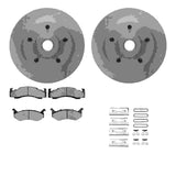 Dynamic Friction 1985-1997 Dodge D150 Front Rotors with 5000 Advanced Brake Pads w/Hardware by Dynamic Friction Company 6512-40327