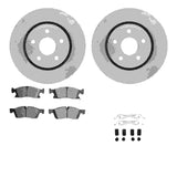 Dynamic Friction 2011-2022 Dodge Durango Front Rotors with 5000 Advanced Brake Pads w/Hardware by Dynamic Friction Company 6512-42064