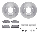 Dynamic Friction 1978-1981 Jeep Scrambler Front Rotors with 5000 Advanced Brake Pads w/Hardware by Dynamic Friction Company 6512-42076