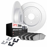 Dynamic Friction 1989-1994 Geo Metro Front Rotors with 5000 Advanced Brake Pads w/Hardware by Dynamic Friction Company 6512-50005