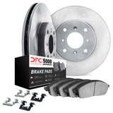 Dynamic Friction 1983-1994 Ford Tempo Front Rotors with 5000 Advanced Brake Pads w/Hardware by Dynamic Friction Company 6512-55031