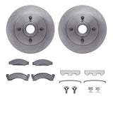 Dynamic Friction 1974-1980 Ford Mustang II Front Rotors with 5000 Advanced Brake Pads w/Hardware by Dynamic Friction Company 6512-55049