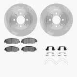 Dynamic Friction 1996-2014 Acura EL Front Rotors with 5000 Advanced Brake Pads w/Hardware by Dynamic Friction Company 6512-59198
